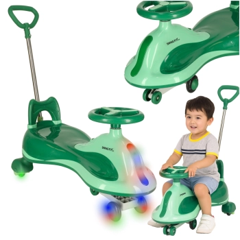 Jeździk grawitacyjny LED Swing FIX S2 skuter z rączką zielony max 100kg