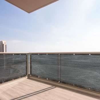Osłona balkonowa LUARO mata maskująca siatka cieniująca na balkon taras 150g/m2 105x500cm UV