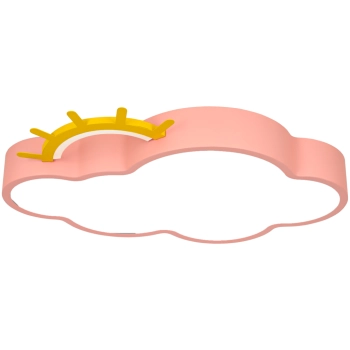 Lampa LED sufitowa plafon do pokoju dziecięcego ściemniana LUMELA + pilot chmurka różowa