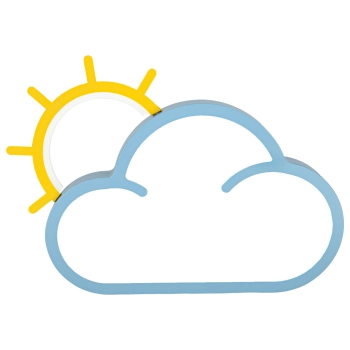 Lampa LED sufitowa plafon do pokoju dziecięcego ściemniana LUMELA + pilot chmurka niebieska