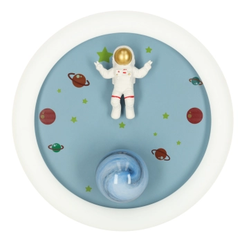 Lampa LED sufitowa plafon do pokoju dziecięcego ściemniana LUMELA + pilot astronauta