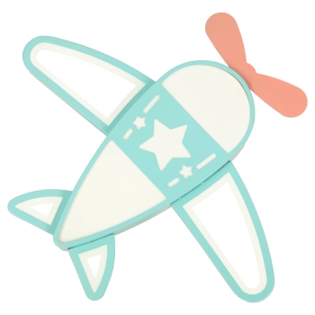 Lampa LED sufitowa plafon do pokoju dziecięcego ściemniana LUMELA + pilot samolot