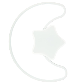 Lampa LED sufitowa plafon do pokoju dziecięcego ściemniana LUMELA + pilot księżyc biała