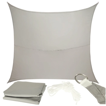 Żagiel przeciwsłoneczny LUARO ogrodowy tarasowy wodoodporny 4x3m prostokątny szary