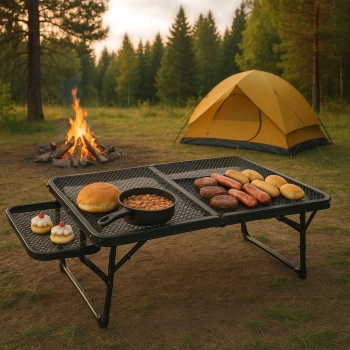 Stół stolik turystyczny LUARO kempingowy cateringowy składany 87 x 60 x 40 x 27 cm