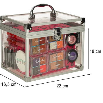 Kuferek zestaw kosmetyków do makijażu domowe spa walizka XXL