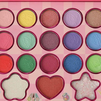 Kuferek zestaw kosmetyków do makijażu i paznokci makeup kosmetyki cienie lakiery szuflady syrenka