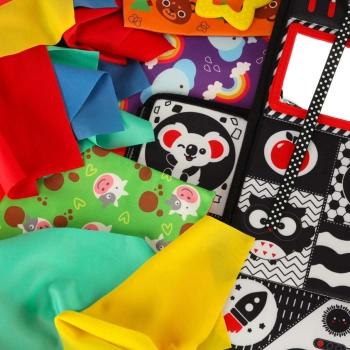 Sorter pudełko z chusteczkami sensoryczne montessori mata 2w1