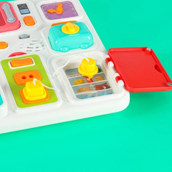 Tablica manipulacyjna sensoryczna montessori kuchnia zegar światło dźwięk