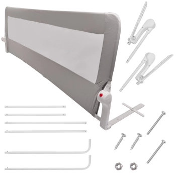 Barierka osłona ochronna do łóżka otwierana 200 cm szara