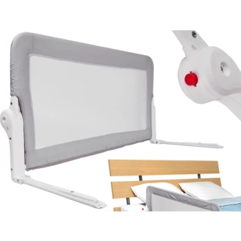 Barierka osłona ochronna do łóżka otwierana 200 cm szara