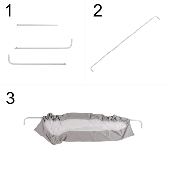 Barierka osłona ochronna do łóżka otwierana 200 cm szara