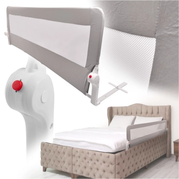 Barierka osłona ochronna do łóżka otwierana 200 cm szara