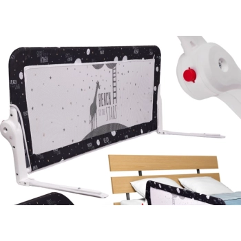 Barierka osłona ochronna do łóżka otwierana 200 cm czarna