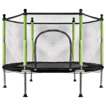 Trampolina do domu ogrodu dla dzieci siatka piłki 140cm 55inch zielona
