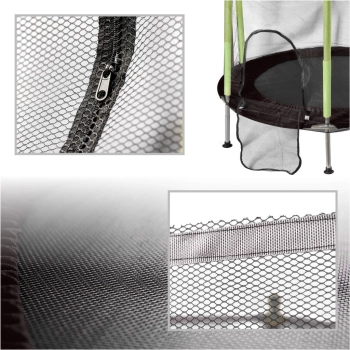 Trampolina do domu ogrodu dla dzieci siatka piłki 140cm 55inch zielona