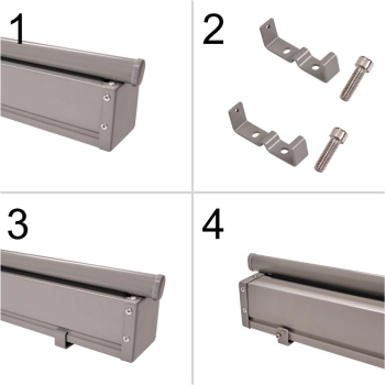 Markiza boczna tarasowa LUARO parawan zwijana 180 x 400 cm szara