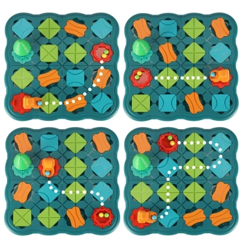 Gra logiczna planszowa labirynt tor przeszkód 28 el.