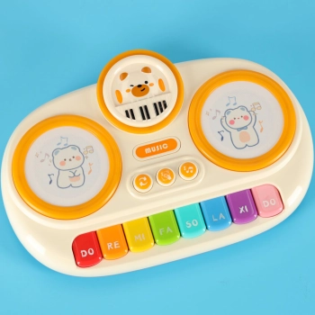Pianinko organki interaktywne dla dzieci edukacyjne beżowe