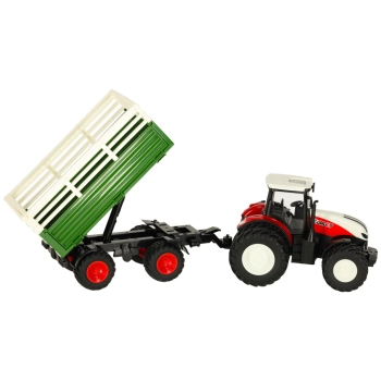 Traktor RC zdalnie sterowany ciągnik rolniczy z przyczepą pilot farma prezent 2,4G 3,7V 500mAh