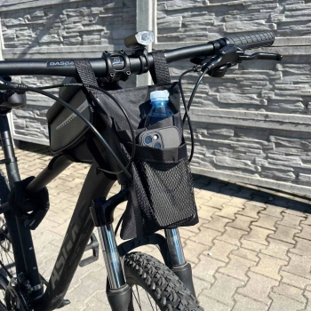 Torba na rower hulajnogę kierownicę telefon sakwa rowerowa czarna