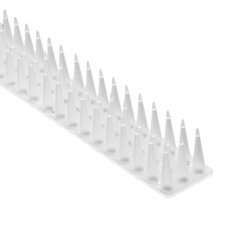 Kolce na gołębie listwa na ptaki odstraszasz plastikowe gęste białe 8el. 43 cm