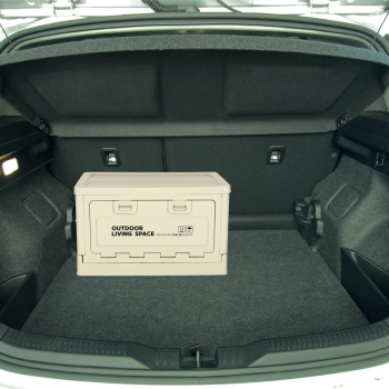 Organizer do bagażnika samochodowy pudełko skrzynka składana 25l szara