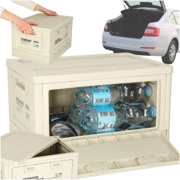 Organizer do bagażnika samochodowy pudełko skrzynka składana 25l szara