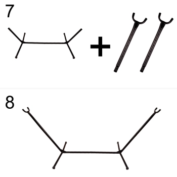Hamak ze stelażem ogrodowy huśtawka stelaż stojak do hamaka duży mocny + pokrowiec 200cm 100kg