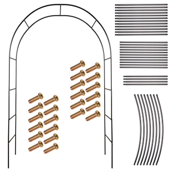 Pergola ogrodowa łuk uchwyt na róże kwiaty bluszcz pnącza metalowa 240 x 140 cm