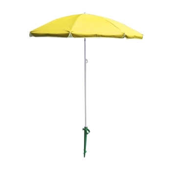 Parasol ogrodowy plażowy regulowany łamany składany UV 150cm żółty