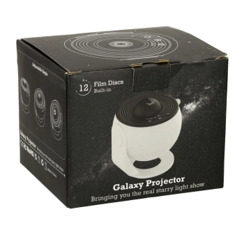 Projektor gwiazd nieba lampka nocna LED USB planetarium planety 12 dysków 360° timer