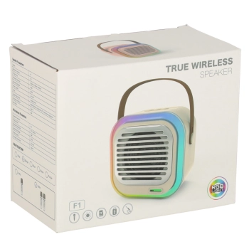 Zestaw do karaoke głośnik Bluetooth 2 mikrofony USB LED 10W niebieski