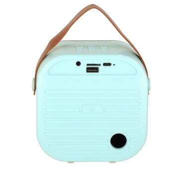 Zestaw do karaoke głośnik Bluetooth 2 mikrofony USB LED 10W niebieski