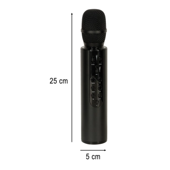 Mikrofon bezprzewodowy karaoke dla dzieci głośnik Bluetooth 2000mAh karta SD USB wysoka jakość czarny