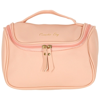 Kosmetyczka kuferek organizer podróżna damska męska pojemna na wakacje różowa