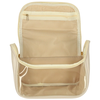 Kosmetyczka kuferek organizer podróżna damska męska pojemna na wakacje beżowa