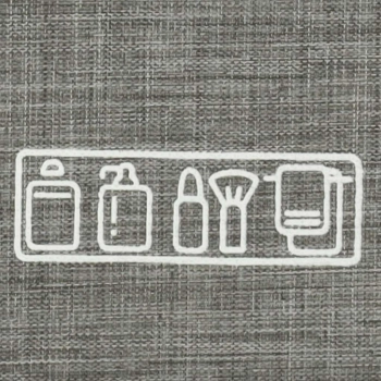 Kosmetyczka podróżna torba wisząca składana organizer na kosmetyki szara