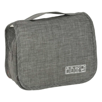 Kosmetyczka podróżna torba wisząca składana organizer na kosmetyki szara