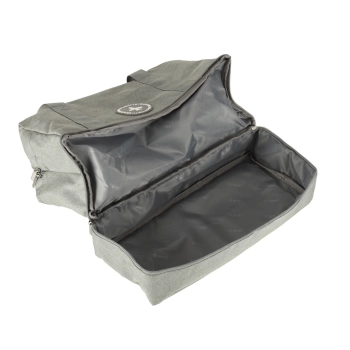 Torba podróżna bagaż podręczny do samolotu podróżna turystyczna pojemna uchwyt kieszenie 39x18x30 szara