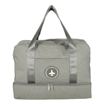 Torba podróżna bagaż podręczny do samolotu podróżna turystyczna pojemna uchwyt kieszenie 39x18x30 szara