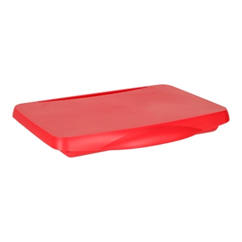 Stolik samochodowy do auta podróżny przenośny składany dla dzieci ze schowkiem czerwony