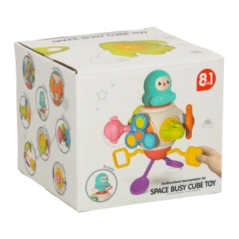 Zabawka sensoryczna gryzak 8w1 manipulacyjna przeciąganie linki Bibi-inn