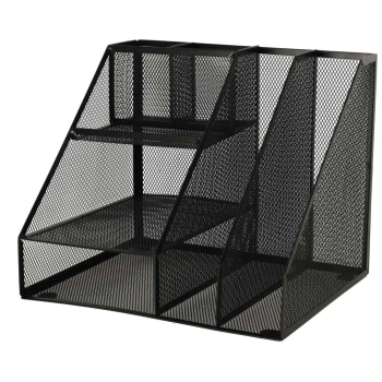 Organizer przybornik na biurko biurkowy duży A4 metalowy 7 komór