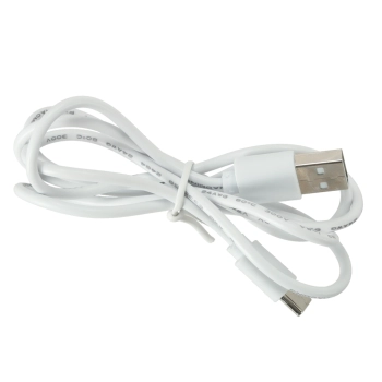 Wentylator biurkowy wiatrak stojący bezprzewodowy USB na pilot z lampką 4 poziomy mocy 18cm biały