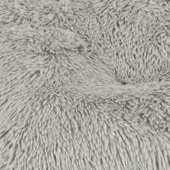 Legowisko dla psa kota pluszowe posłanie włochata poduszka poducha shaggy 115cm szary