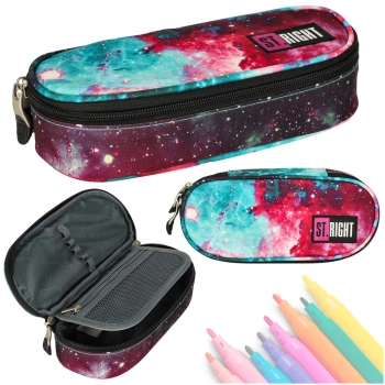 Piórnik szkolny jednokomorowy saszetka St. Right nebula