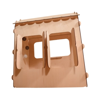 Domek ogrodowy drewniany stolik tablica kredowa 86 x 137 x 105 cm