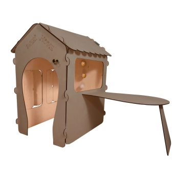 Domek ogrodowy drewniany stolik tablica kredowa 86 x 137 x 105 cm