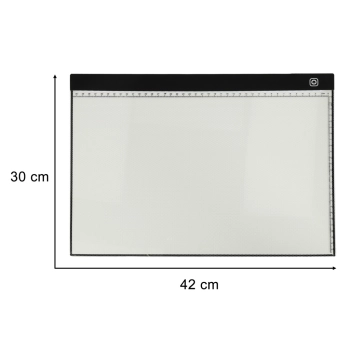 Deska kreślarska tablica tablet graficzny kalka do rysowania podświetlana LED A3